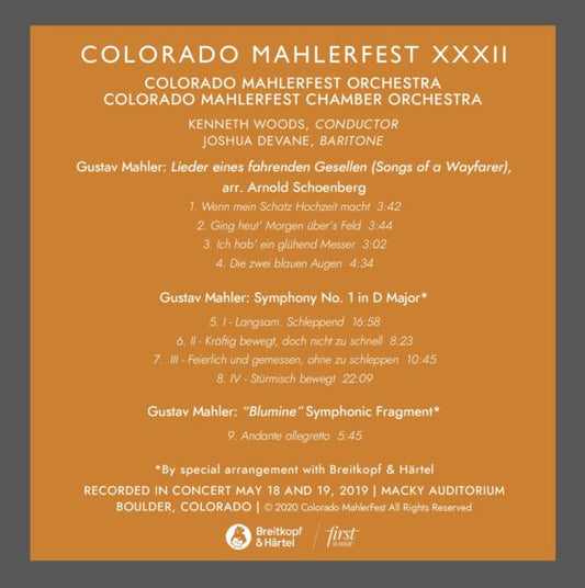 Symphony No. 1 – Blumine – Wayfarer: MahlerFest XXXII (2019)