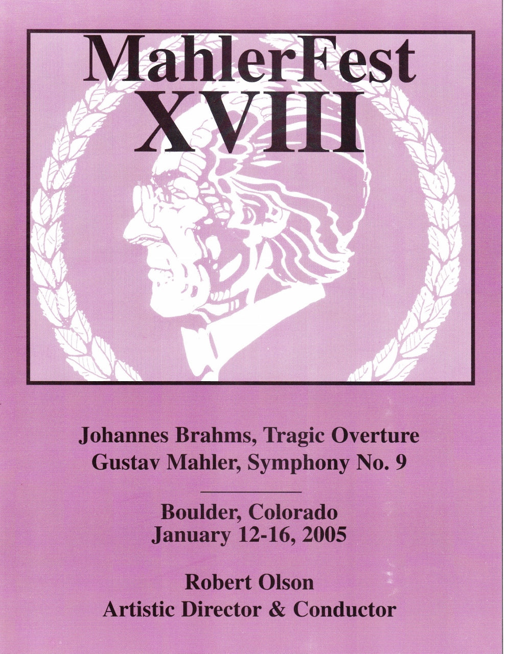 MahlerFest XVIII – 2005