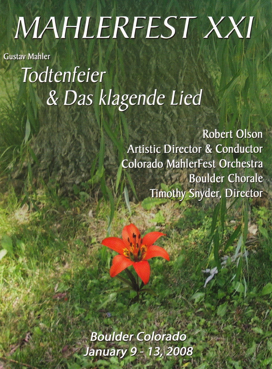 MahlerFest XXI – 2008