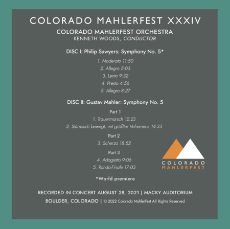 Gustav Mahler and Philip Sawyers – Fifth Symphonies, 2021 (Double Disc) - Mahlerfest