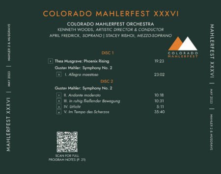 Mahler Symphony No. 2 and Musgrave “Phoenix Rising” (Double Disc) - Mahlerfest