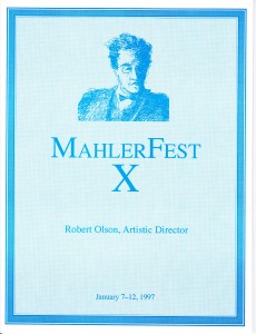 MahlerFest X - 1997 Program Book