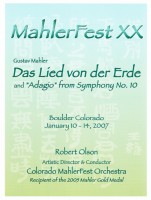 MahlerFest XX - 2007 Program Book